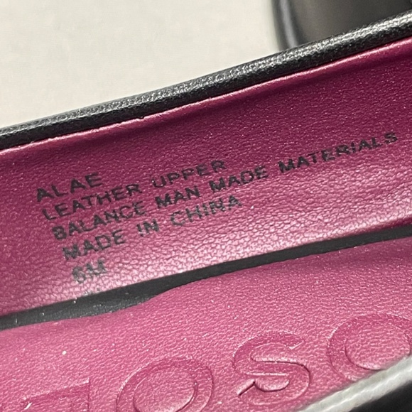 NEW Aerosoles Shoes Womens 6 black purple leather Alae block heels - Picture 7 of 12